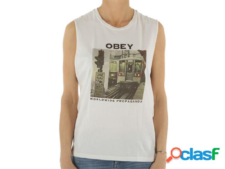 Obey your signal moto tank wo s, XS Donna, Gris