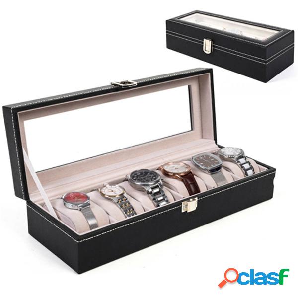 Organizer per custodia per orologio in alluminio con 6