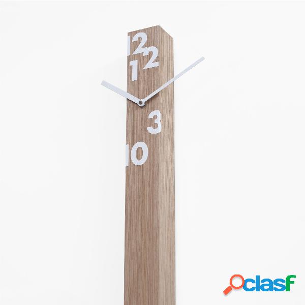 Orologio Verticale 6xh150cm Il tempo stringe in legno chiaro
