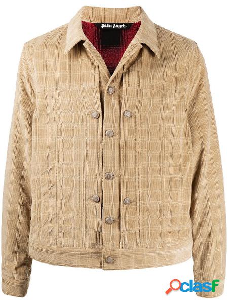 PALM ANGELS GIACCA UOMO PMEA138E20DEN0016225 LANA BEIGE
