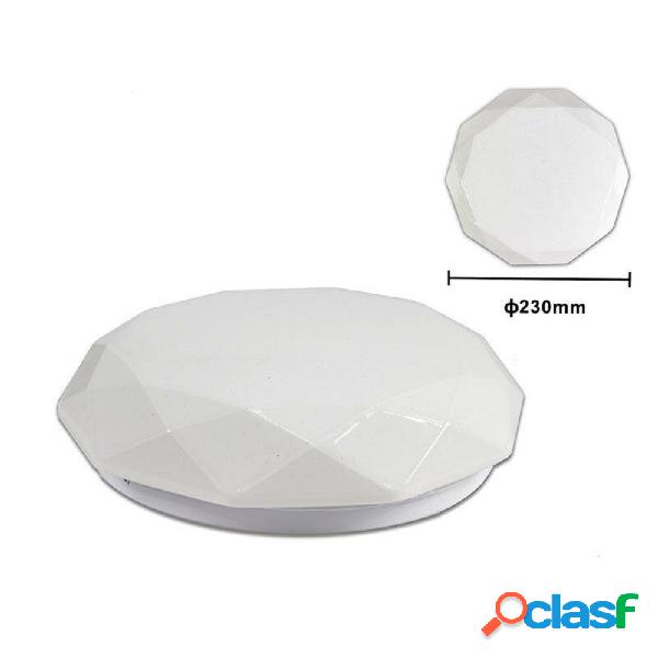 PLAFONIERA SOFFITTO LAVORATA 12 WATT 24 LED SMD 5730 LUCE