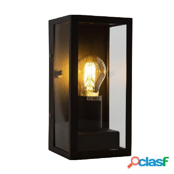 PORTA LAMPADA ESTERNO VETRO VT8517 NERO MATTO E27 IP44 RETRO