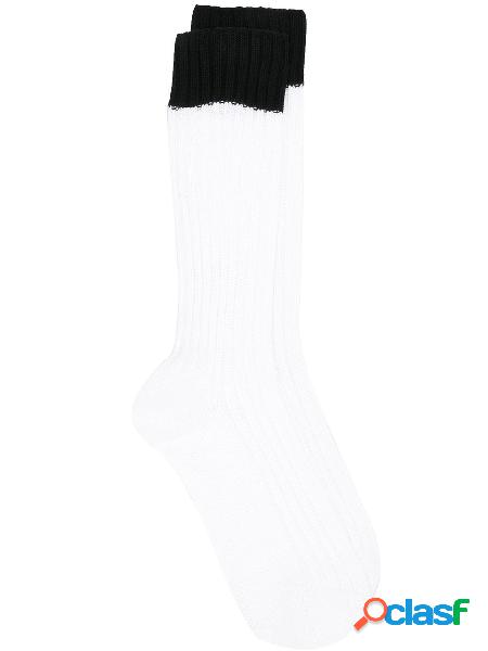 PRADA CALZE UOMO UCL724S2011WAIF0964 COTONE BIANCO