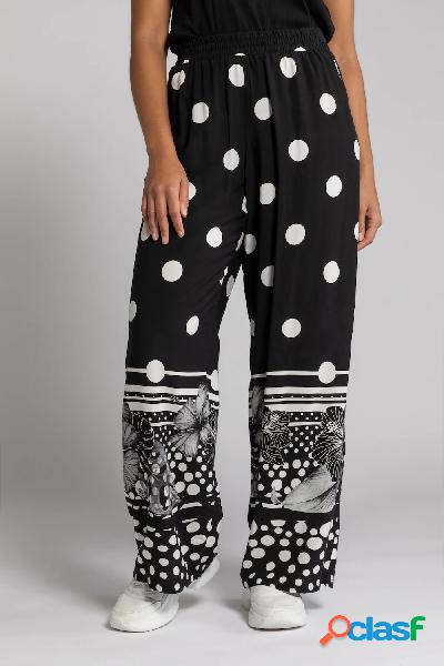 Pantaloni a palazzo, pois, taglio della gamba largo, cintura