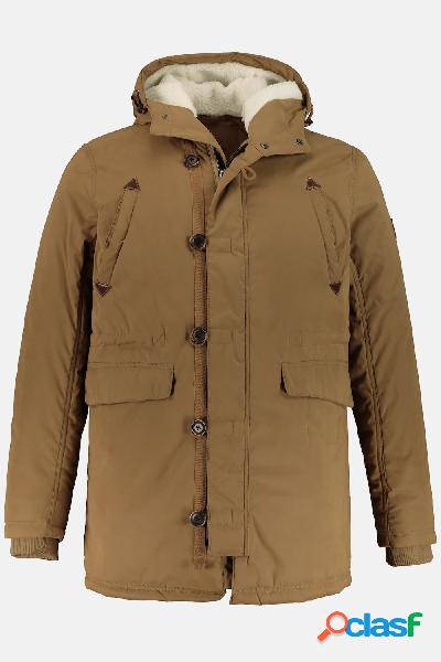 Parka, cotone, cappuccio con peluche, Uomo, Beige, Taglia: