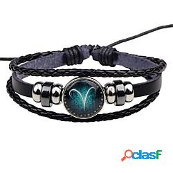 Per donna Bracciali in pelle Bracciale Zodiaco Classico