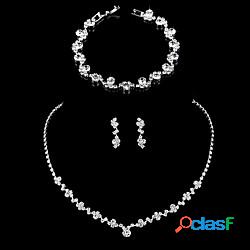 Per donna Orecchini a goccia Collana Bracciale Catena da
