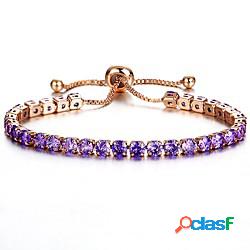 Per donna Zircone cubico Bracciali tennis Catena da tennis