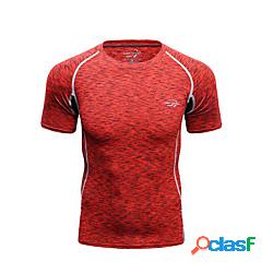Per uomo T-shirt Compressione Sottomaglia Superiore Sportivo
