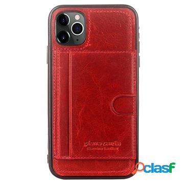 Pierre Cardin iPhone 11 Pro Leather Coated TPU Case - Red