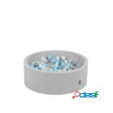 Piscina Con Palline Kiddy Moon 90x30 Cm Grigio/Azzurro