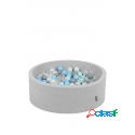 Piscina Con Palline Kiddy Moon 90x40 Cm Grigio/Azzurro