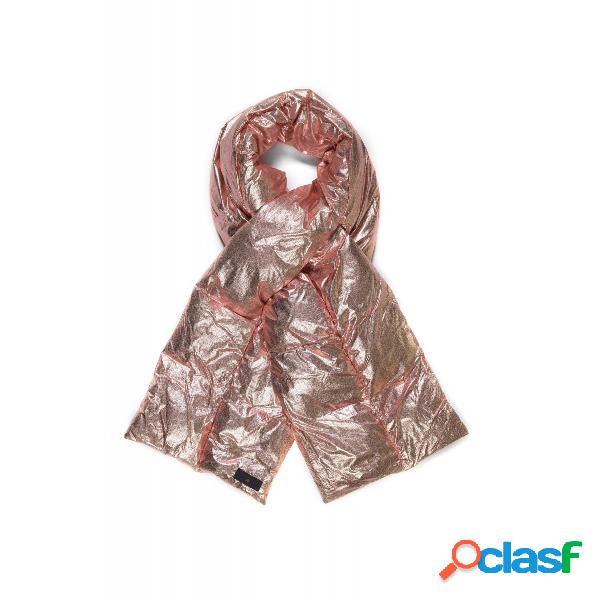 Puffy scarf metallic