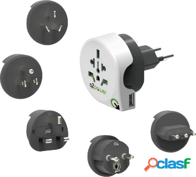 Q2 Power 2.200130 Adattatore da viaggio Weltreiseadapter