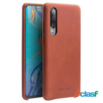 Qialino Premium Huawei P30 Leather Case - Brown