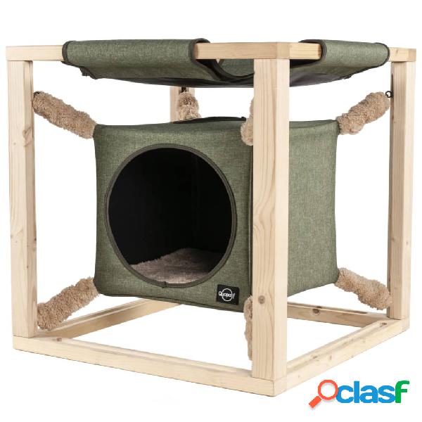 Quapas! Cuccia per Gatti con Amaca Catcube Verde M 54x54x54