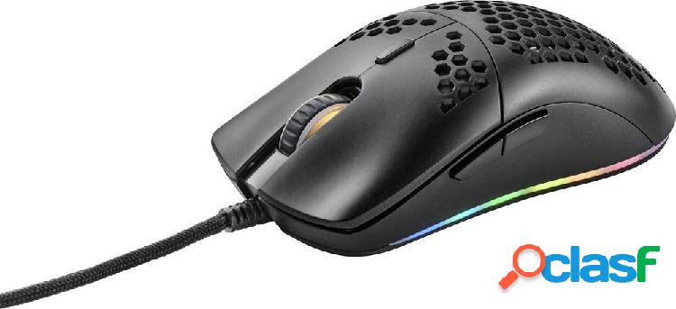 Renkforce RF-GM-400 Mouse da gioco USB Ottico Nero 7 Tasti