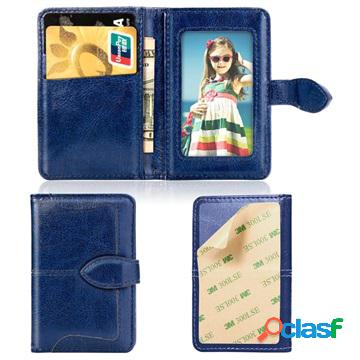 Retro Style Universal Stick-On Wallet for Smartphones - Blue