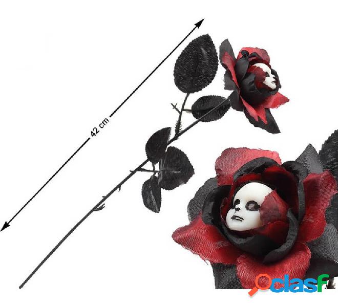 Rosa rossa e nera 42 cm con Ghost Face