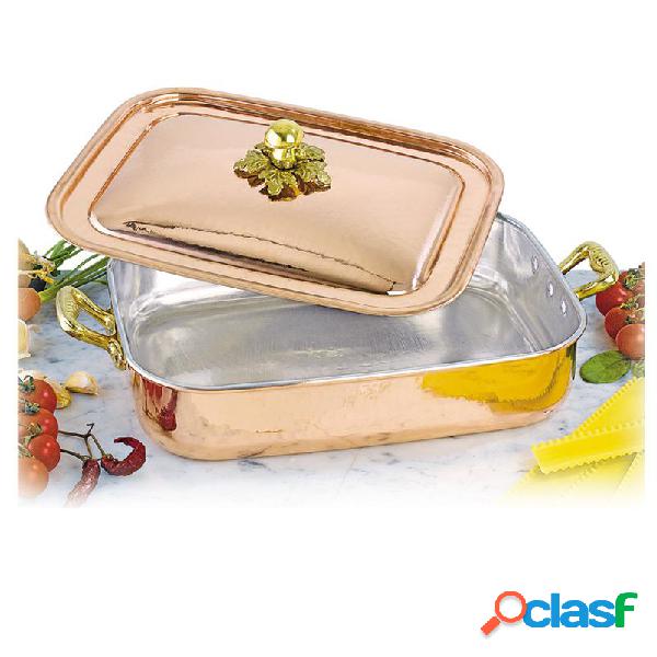 Rostiera Rettangolare con Coperchio 40x30xh 8 cm - 7,6 Lt in