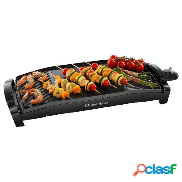 Russell Hobbs Griglia e Piastra Curva Maxicook Nera