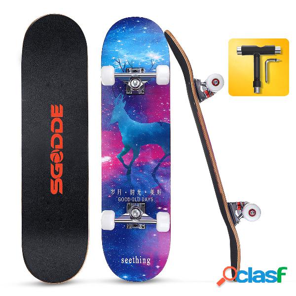 SGODDE 31 Skateboards 7 strati acero canadese Double Kick