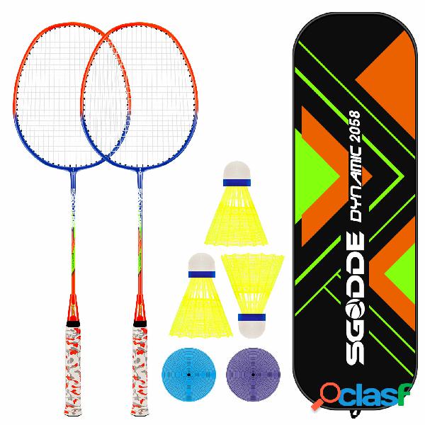 SGODDE Set di racchette da badminton 1 paio di racchette da