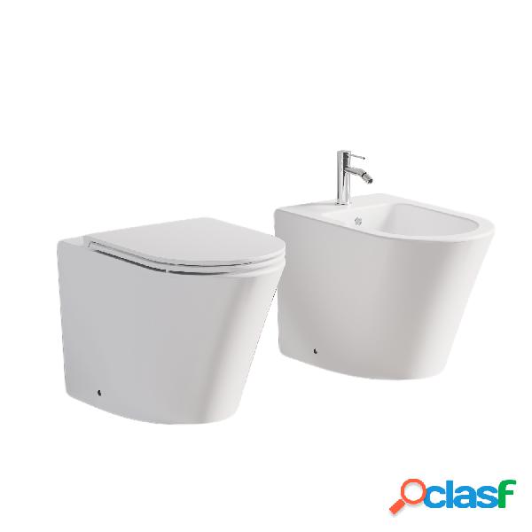 Sanitari Filoparete Dalai wc con sedile soft close e bidet