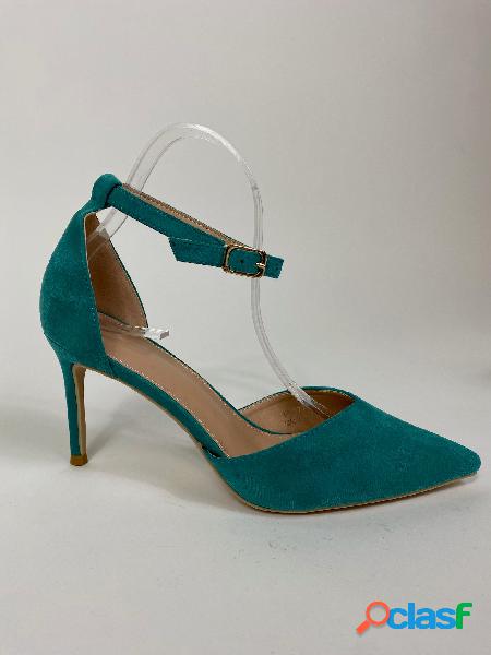 Scarpa con tacco color Tiffany
