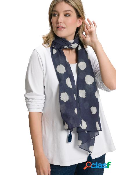 Sciarpa con effetto stropicciato, macchie in stile batik e