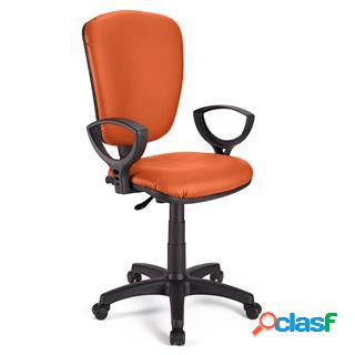 Sedia da ufficio CALIPSO PELLE in Arancione