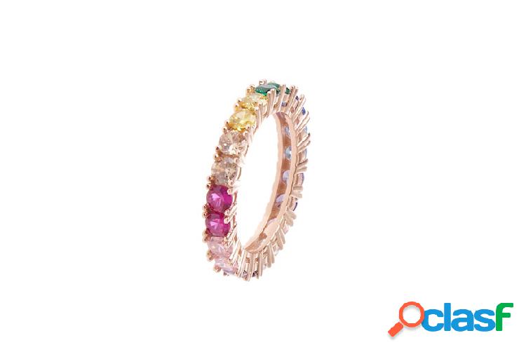 Selezione Zanolli Anello argento con zirconi multicolor