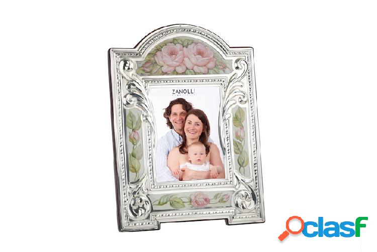 Selezione Zanolli Cornice argento con decorazione floreale