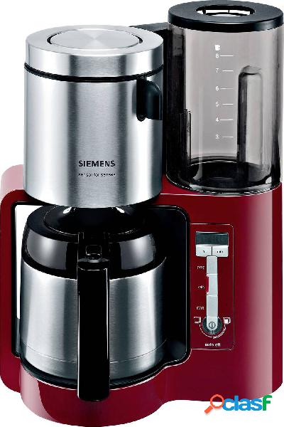 Siemens TC86504 Macchina per il caffè Rosso, Argento