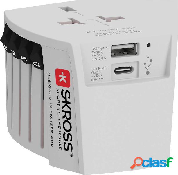 Skross 1302962 Adattatore da viaggio MUV USB (AC)