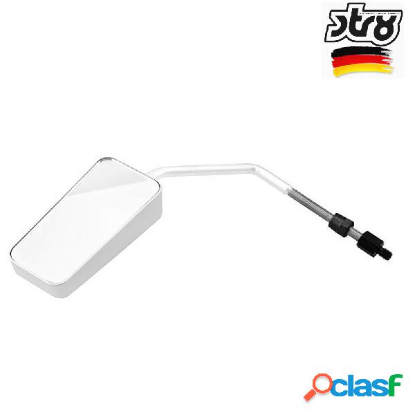 Specchietto f1-style bianco m8 incluso adattatore universale