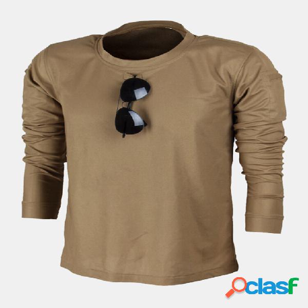 T-shirt per il tempo libero a maniche lunghe da uomo con