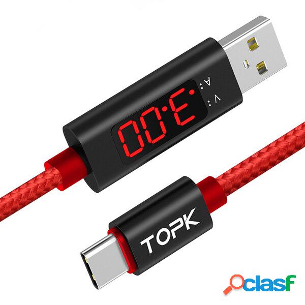 TOPK D-Line1 3A QC3.0 Corrente di tensione Display Type C