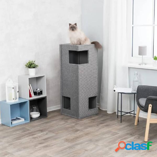 TRIXIE Tiragraffi per Gatti a Torre 118 cm Grigio