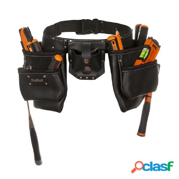 Toolpack Cintura Porta Attrezzi a 2 Tasche in Pelle
