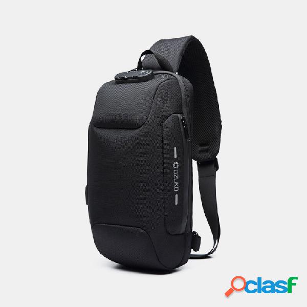 Tracolla impermeabile multistrato con ricarica USB antifurto