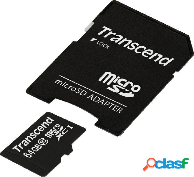 Transcend Premium Scheda microSDXC 64 GB Class 10, UHS-I