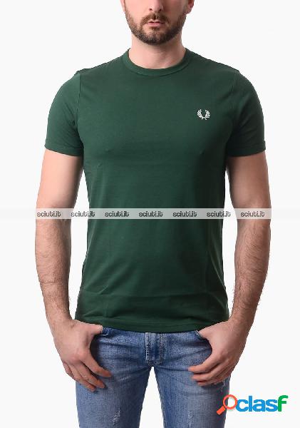 Tshirt Fred Perry uomo ringer verde scuro