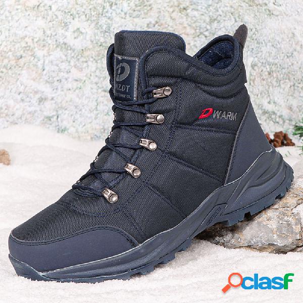 Uomo Lace-up antiscivolo impermeabile Plus velluto addensare
