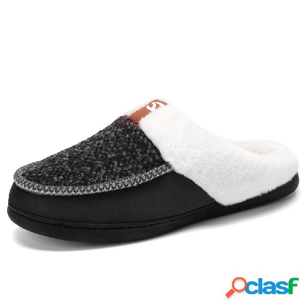 Uomo Lana di agnello Soft Suola antiscivolo Plus Pantofole