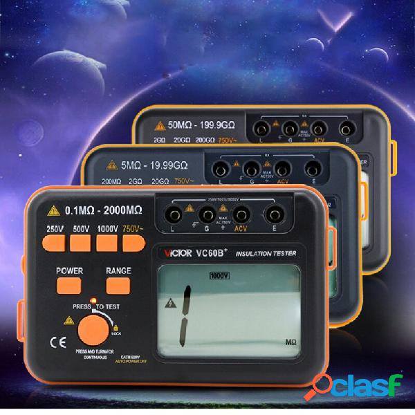 VICTOR VC60B / D / E + Tester di resistenza di isolamento