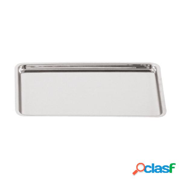 Vassoio Pasticceria Cm 30x21 Inox, peso 0,42 kg