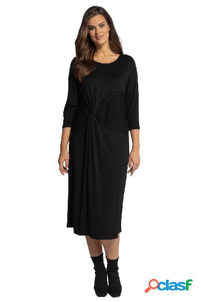 Vestito a tubino, drappeggio, maniche lunghe, jersey, Donna,