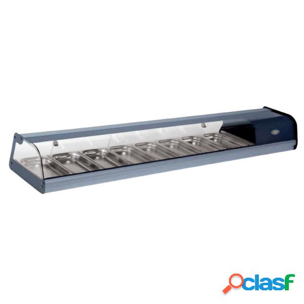 Vetrina Antipasti Cm 180x40 Inox, peso 45 kg