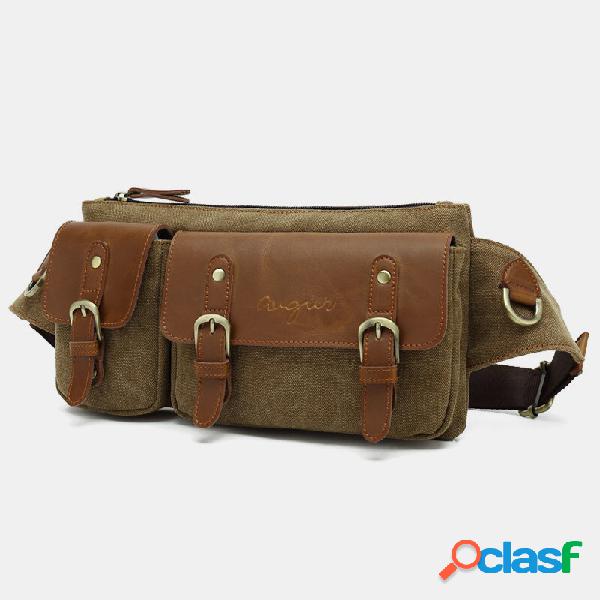 Vita in tela da uomo Borsa Tasca Hasp multifunzionale